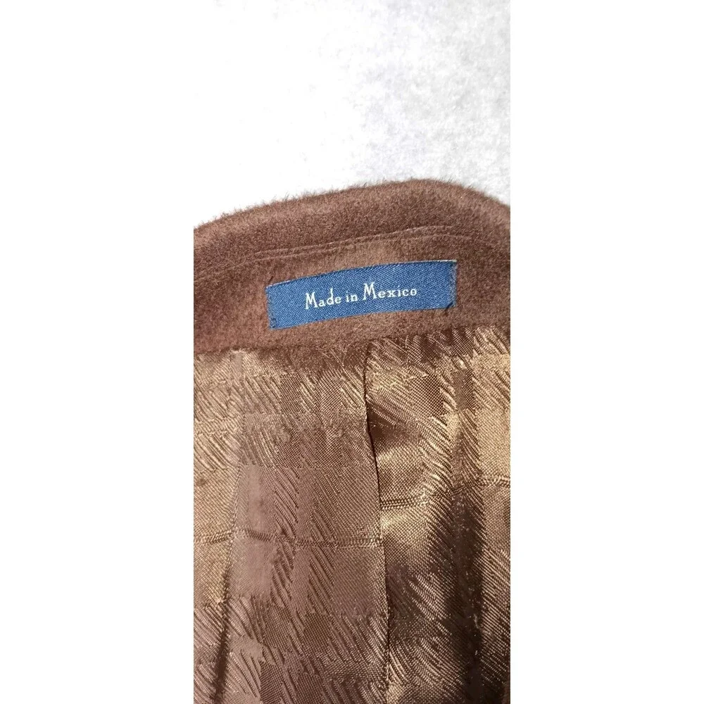Vintage Turnberry 100% Camel Hair Blazer Jacket Mens 44R Chocolate Brown Sports